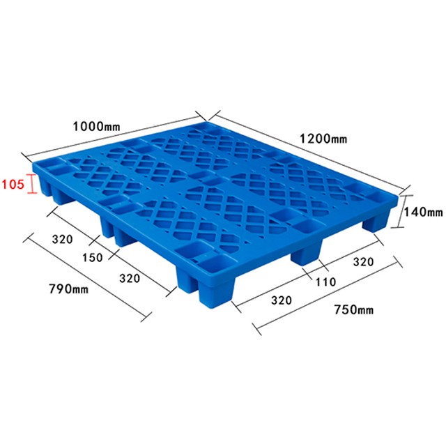 1210網(wǎng)格網(wǎng)格九腳塑料托盤(pán)重型
